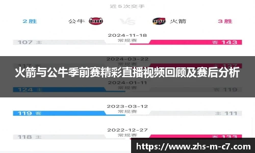 火箭与公牛季前赛精彩直播视频回顾及赛后分析